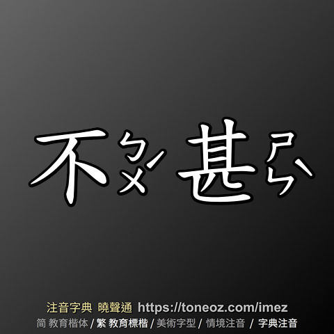 不甚