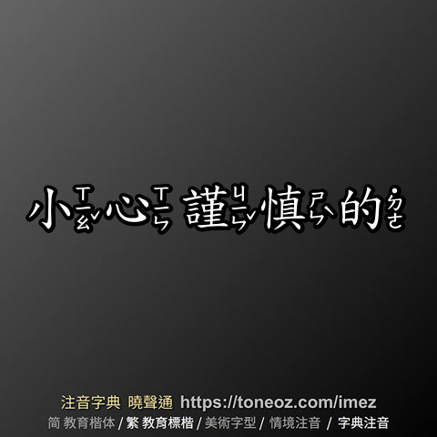 小心謹慎的