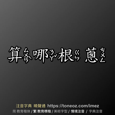 算哪根蔥