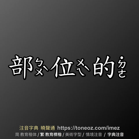 部位的