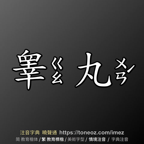 睾丸的解釋及造詞。曉聲通注音編輯器