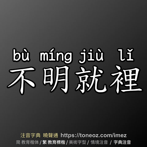 不明就裡