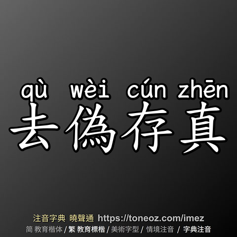 去偽存真