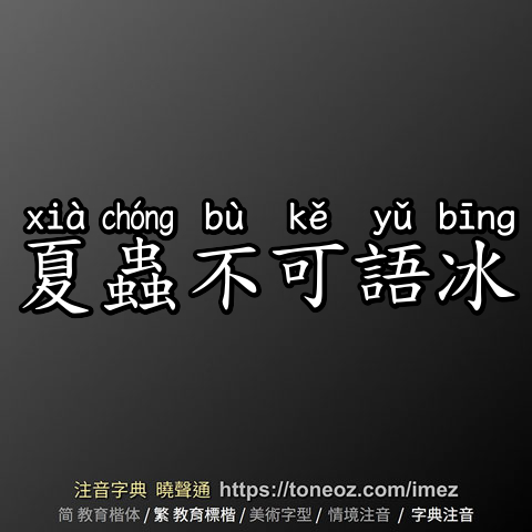 夏蟲不可語冰