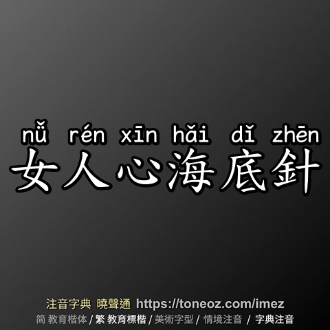 女人心海底針