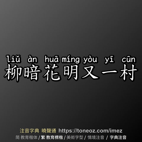 柳暗花明又一村