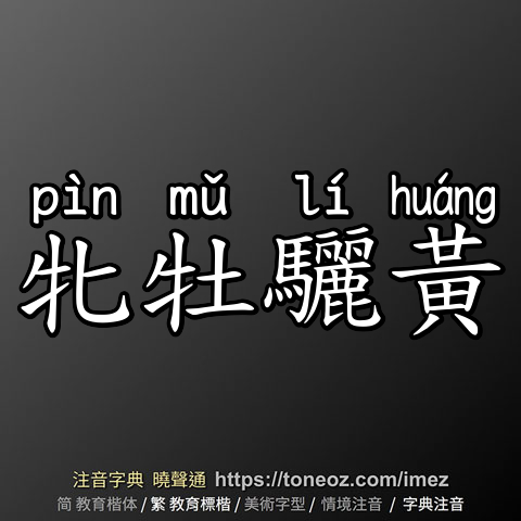 牝牡驪黃
