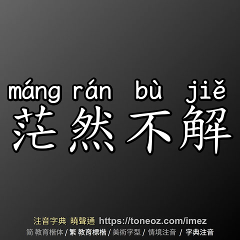 茫然不解