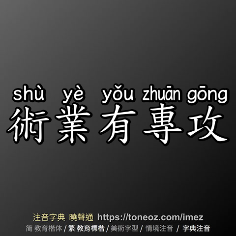 術業有專攻