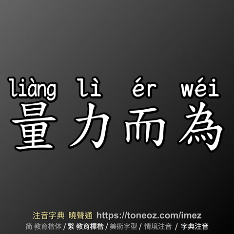 量力而為