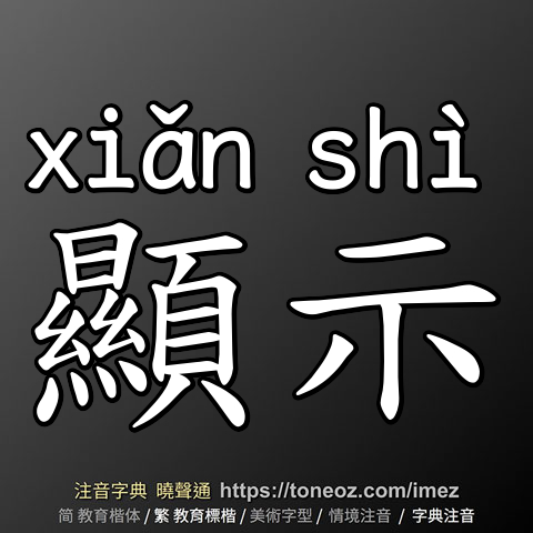 顯示